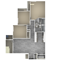 3-Bedroom Floor Plan 232 floor plan